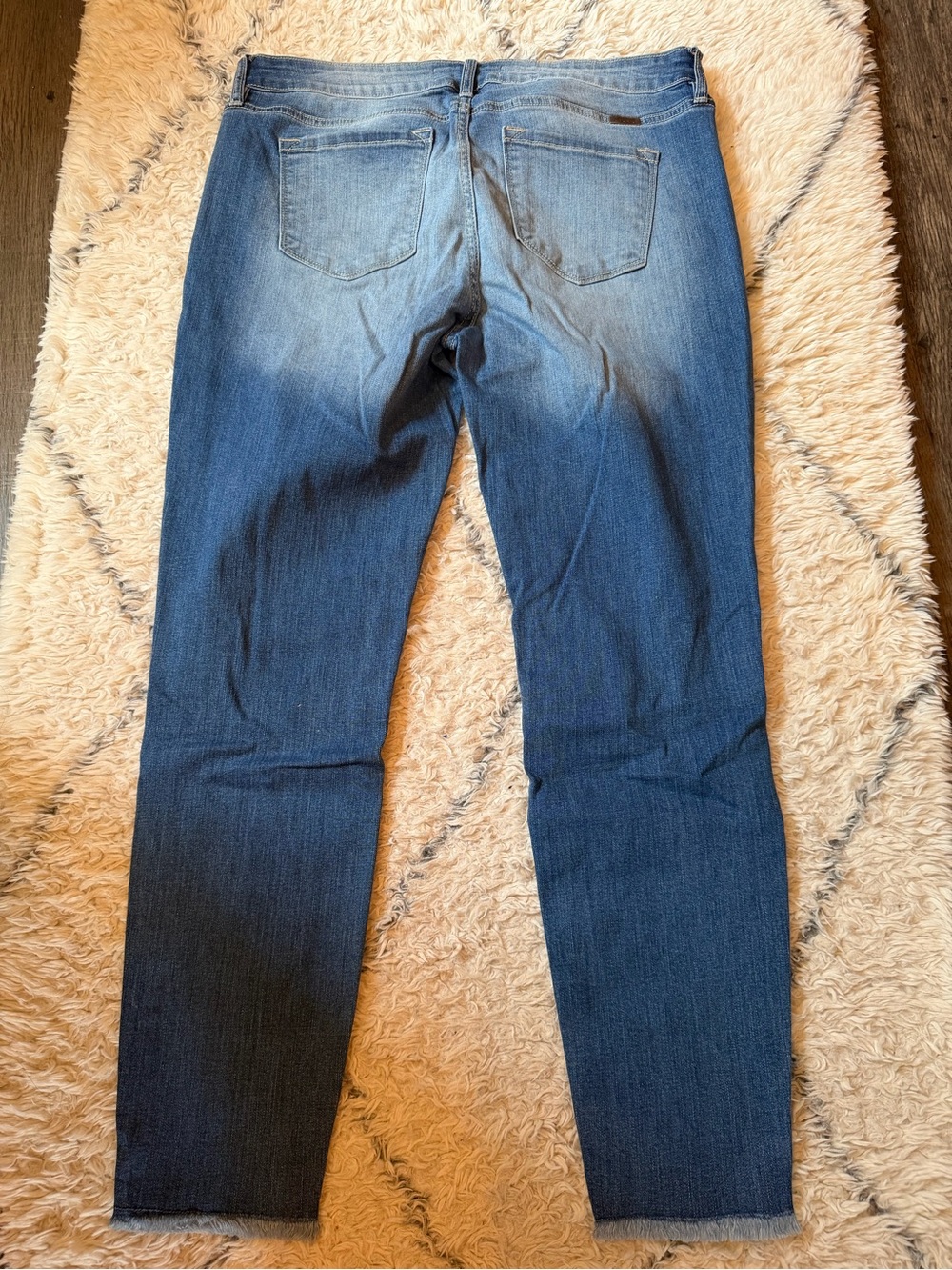 Kancan Women’s Distressed Mid Wash Blue Jeans - Picture 3 of 3